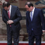 Mariano Rajoy eta François Hollande, Espainiako eta Frantziako gobernuen arteko goi bileran. YOAN VALAT / EFE